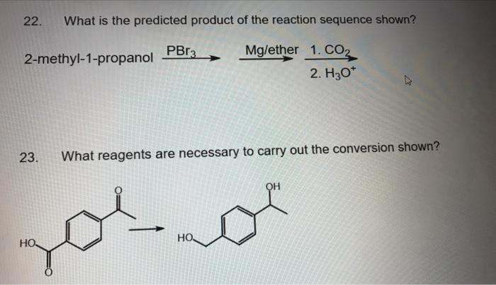 What is the predicted product of the reaction sequence shown